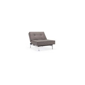 Tmavě šedé rozkládací křeslo s kovovou podnoží Innovation Splitback Flashtex Dark Grey obraz