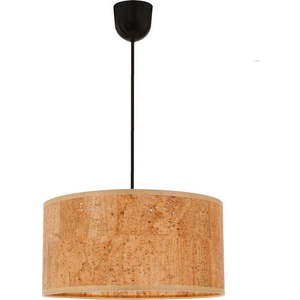 Koňakově hnědé závěsné svítidlo s textilním stínidlem ø 30 cm Ecoline – Candellux Lighting obraz