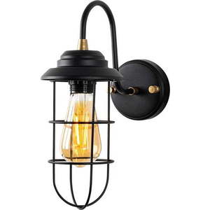 Nástěnné svítidlo v černé a zlaté barvě ø 10 cm Mahoni – Opviq lights obraz