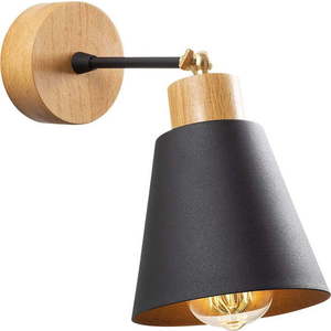 Nástěnné svítidlo v černé a přírodní barvě ø 14 cm Manavgat – Opviq lights obraz