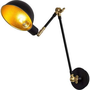 Nástěnné svítidlo v černé a zlaté barvě ø 15 cm Sivani – Opviq lights obraz