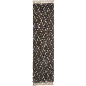 Tmavě šedý běhoun 60x230 cm Boho – Think Rugs obraz