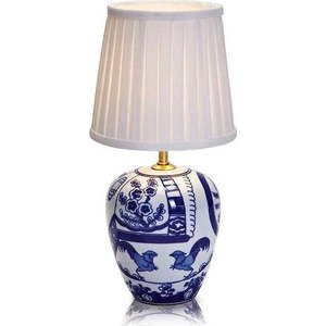 Modro-bílá stolní lampa Markslöjd Goteborg, výška 33 cm obraz