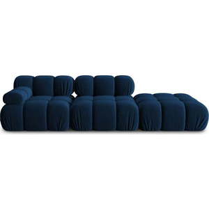 Modrá sametová pohovka 282 cm Bellis – Micadoni Home obraz