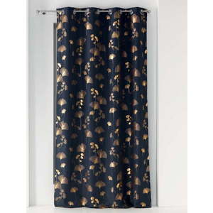 Závěs v tmavě modré a zlaté barvě 140x260 cm Bloomy – douceur d'intérieur obraz