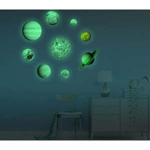 Sada 9 svítících samolepek Ambiance Solar System obraz