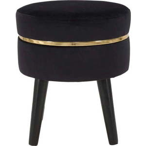 Černá polstrovaná stolička Mauro Ferretti Paris, ⌀ 35 cm obraz