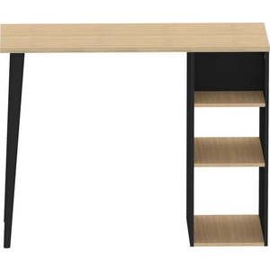 Černý barový stůl s deskou v dubovém dekoru 120x50 cm Baco - TemaHome obraz