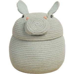 Světle šedý látkový dětský koš na hračky ø 25x30 cm Henry the Hippo – Lorena Canals obraz