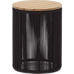Kulatý zahradní odkládací stolek s deskou z akácie ø 40 cm Dandara – Kave Home obraz