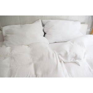 Bílé mušelínové povlečení na jednolůžko 140x200 cm Plain Muslin – Butter Kings obraz