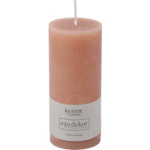 Pudrově růžová svíčka Rustic candles by Ego dekor Rust, doba hoření 58 h obraz