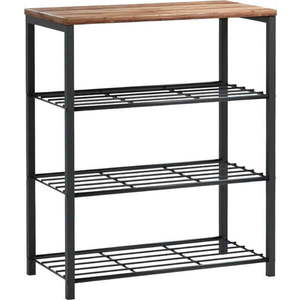 Černý kovový botník Layk – Kalune Design obraz