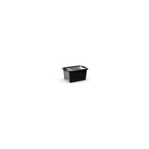 Černý plastový úložný box s víkem 36, 5x26x19 cm Bi-Box S – KIS obraz