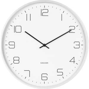 Bílé nástěnné hodiny Karlsson Lofty, ø 40 cm obraz