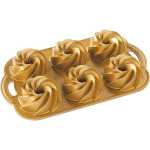 Forma na minibábovky ve zlaté barvě Nordic Ware Mini Rondo, 950 ml obraz