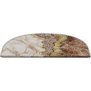 Nášlapy na schody ve světle hnědo-krémové barvě v sadě 16 ks 20x65 cm Golden Marble – Vitaus obraz