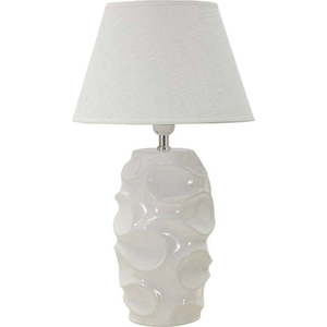 Bílá stolní lampa s textilním stínidlem (výška 52 cm) Warsaw – Mauro Ferretti obraz