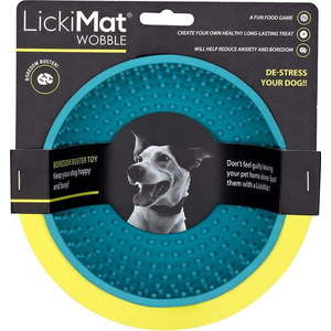 Lízací miska Wobble Turquoise – LickiMat obraz