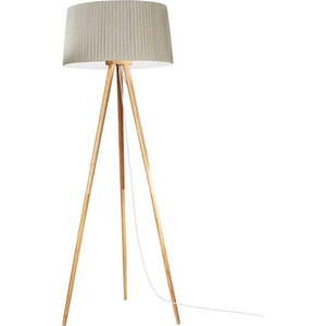 Světle šedá stojací lampa (výška 150 cm) – SULION obraz