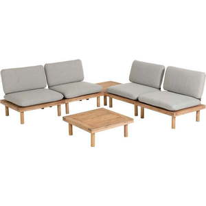 Set šedého zahradního nábytku s konstrukcí z akáciového dřeva Kave Home Viridis obraz