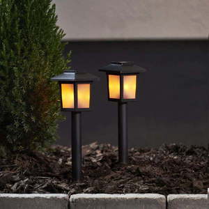 Sada 2 venkovních solárních LED svítidel Star Trading Flame, výška 23 cm obraz