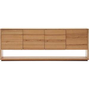 Nízká komoda v dekoru dubu v přírodní barvě 200x74 cm Alguema – Kave Home obraz