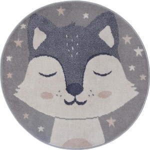 Šedý dětský koberec ø 100 cm Fox – Hanse Home obraz