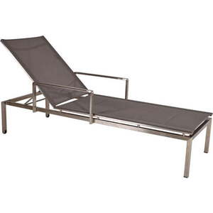 Šedé kovové zahradní lehátko Sienna – Garden Pleasure obraz