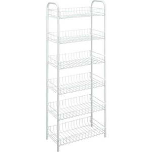 Bílý kovový úložný regál 41x104 cm Monaco – Metaltex obraz