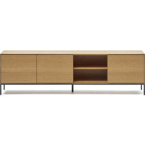 TV stolek v dekoru dubu v přírodní barvě 195x55 cm Vedrana – Kave Home obraz