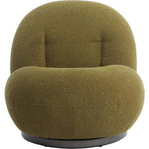 Zelené křeslo z textilie bouclé Gumaca – Light & Living obraz