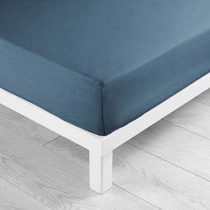 Modré napínací prostěradlo z mikrovlákna 140x190 cm Oscar – douceur d'intérieur obraz