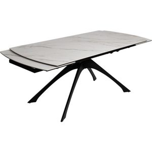 Rozkládací jídelní stůl s deskou v dekoru mramoru s přídavnou deskou 90x180 cm Rocía – Ixia obraz