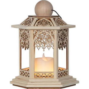 LED lucerna v přírodní barvě (výška 20 cm) Lace – Star Trading obraz