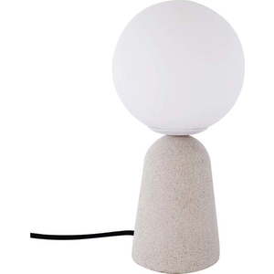 Šedá stolní lampa SULION Creta, výška 29, 5 cm obraz