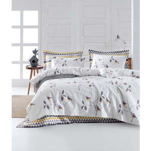 Set přehozu a povlaku na polštář EnLora Home Pavlina White, 160 x 235 cm obraz