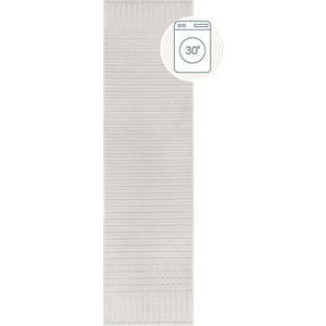 Bílý pratelný běhoun z žinylky 60x240 cm Elton – Flair Rugs obraz
