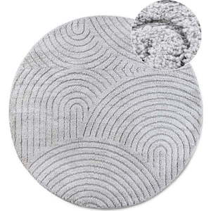Světle šedý kulatý koberec ø 200 cm Panglao New York Light Grey – Elle Decoration obraz