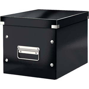 Černý kartonový úložný box s víkem 26x26x24 cm Click&Store – Leitz obraz