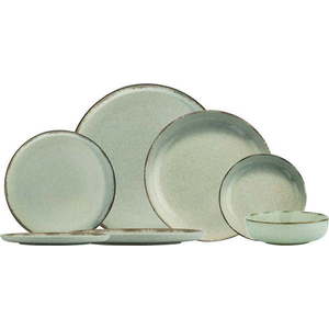 24dílná sada zeleného porcelánového nádobí Kütahya Porselen Pearl obraz