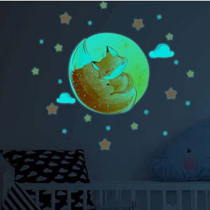 Dětská samolepka na zeď 30x30 cm Dreamy Fox – Ambiance obraz