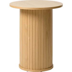 Kulatý odkládací stolek v dekoru dubu ø 50 cm Nola – Unique Furniture obraz