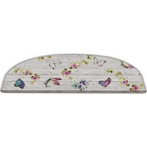 Krémové nášlapy na schody v sadě 16 ks 20x65 cm Butterfly Life – Vitaus obraz