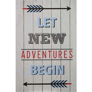 Dětský obrázek 30x45 cm Let New Adventures Begin – Premier Housewares obraz