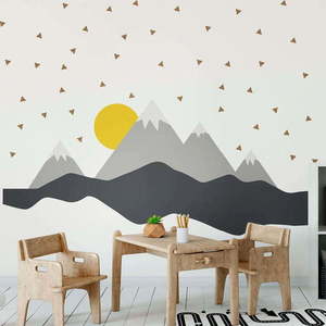 Nástěnná samolepka Ambiance Giant Kid Sticker Scandinavian Mountains Nordika obraz