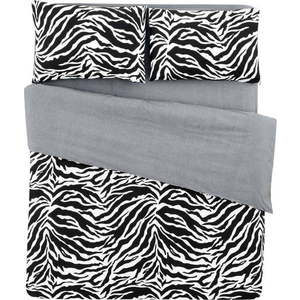 Černobílé bavlněné povlečení na dvoulůžko/prodloužené s prostěradlem 200x220 cm – Mila Home obraz