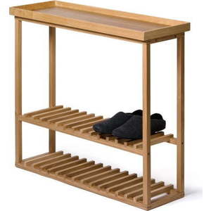 Botník/úložný stolek s přírodní deskou z dubového dřeva Wireworks Hello Storage obraz