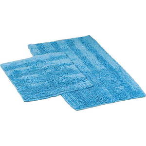 Modré koupelnové předložky v sadě 2 ks 60x100 cm Luxury Softy – Foutastic obraz