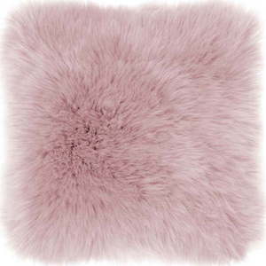 Růžový polštář Tiseco Home Studio Sheepskin, 45 x 45 cm obraz